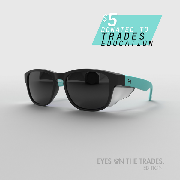 Grey Polarized Lens Side Shields Eyes On the Trades Edition HYSPECS EYEWEAR