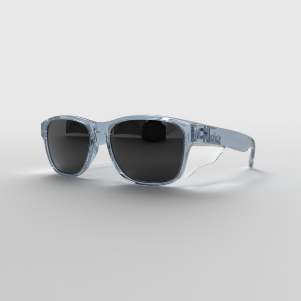 Transparent Icon Series w/ Grey Polarized [Heat Shield] Lenses & Side Shields